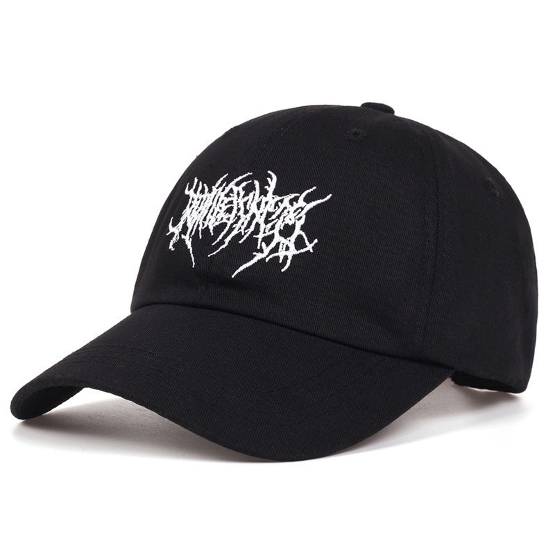 Embroidered Cotton Baseball Cap – Unisex Sun Protection Hat | Black & White