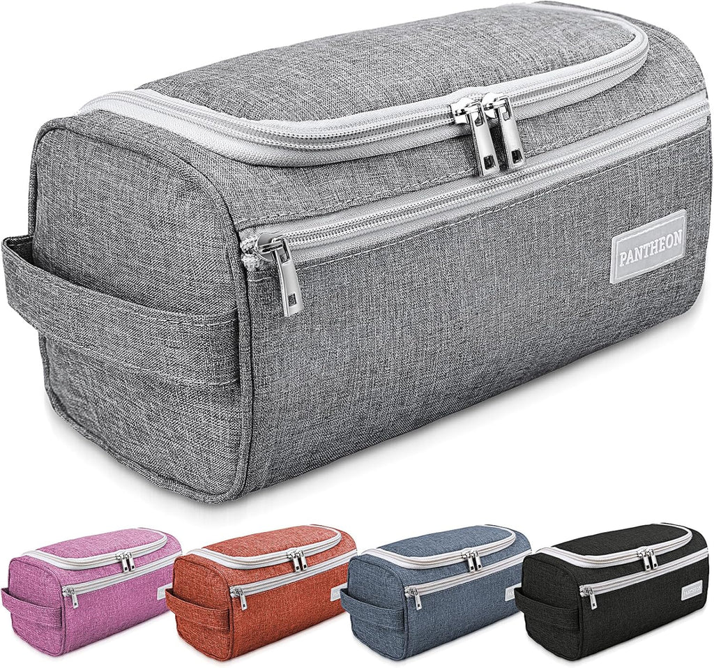 Hanging Travel Toiletry Bag for Men, Dopp Kit - Gray