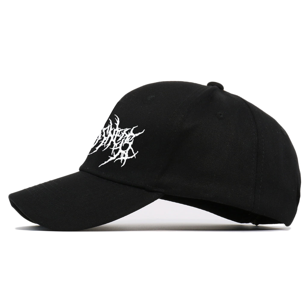 Embroidered Cotton Baseball Cap – Unisex Sun Protection Hat | Black & White