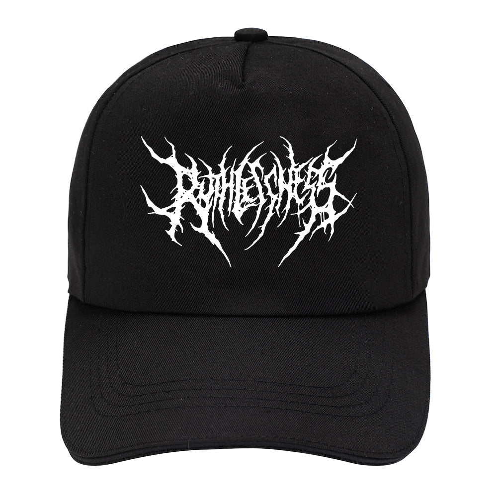 Embroidered Cotton Baseball Cap – Unisex Sun Protection Hat | Black & White