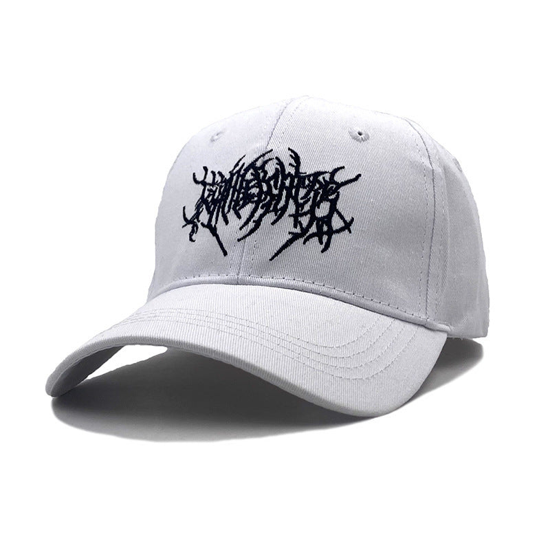 Embroidered Cotton Baseball Cap – Unisex Sun Protection Hat | Black & White