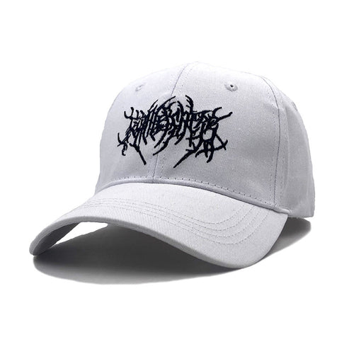 Embroidered Cotton Baseball Cap – Unisex Sun Protection Hat | Black & White