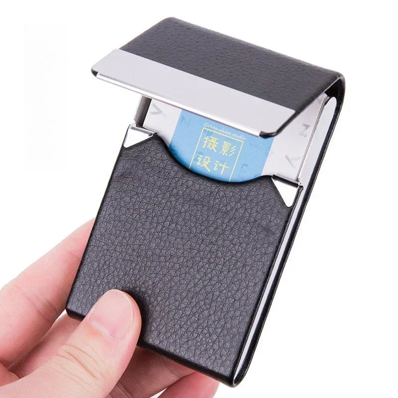 Magnetic PU Leather Card Holder Wallet