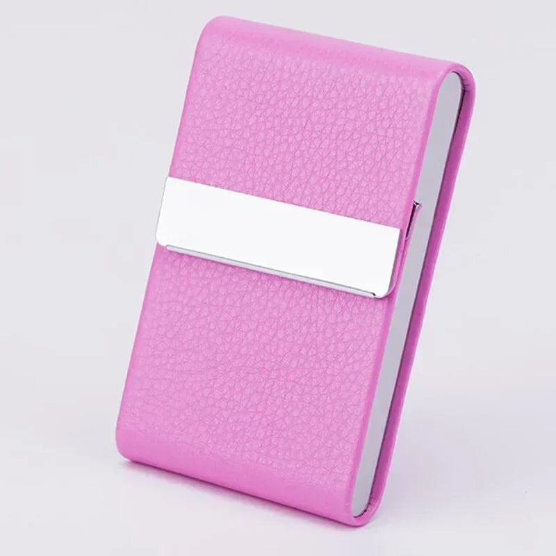 Magnetic PU Leather Card Holder Wallet