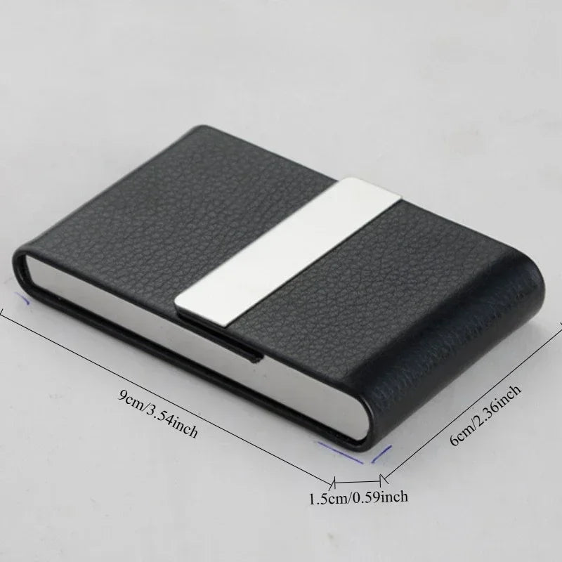 Magnetic PU Leather Card Holder Wallet