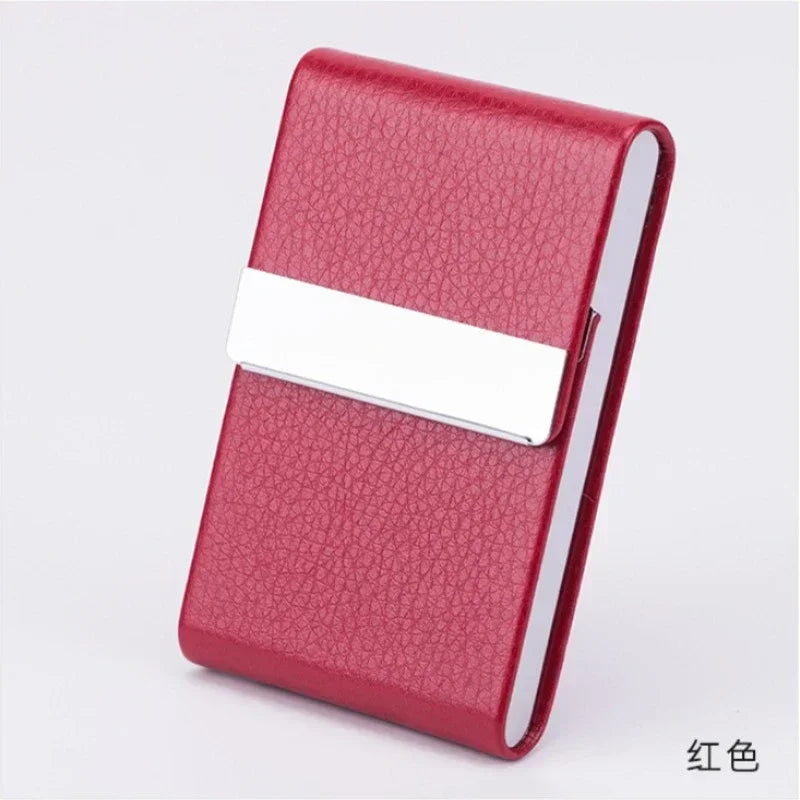 Magnetic PU Leather Card Holder Wallet