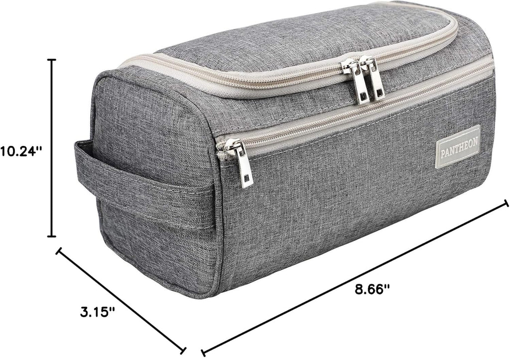 Hanging Travel Toiletry Bag for Men, Dopp Kit - Gray