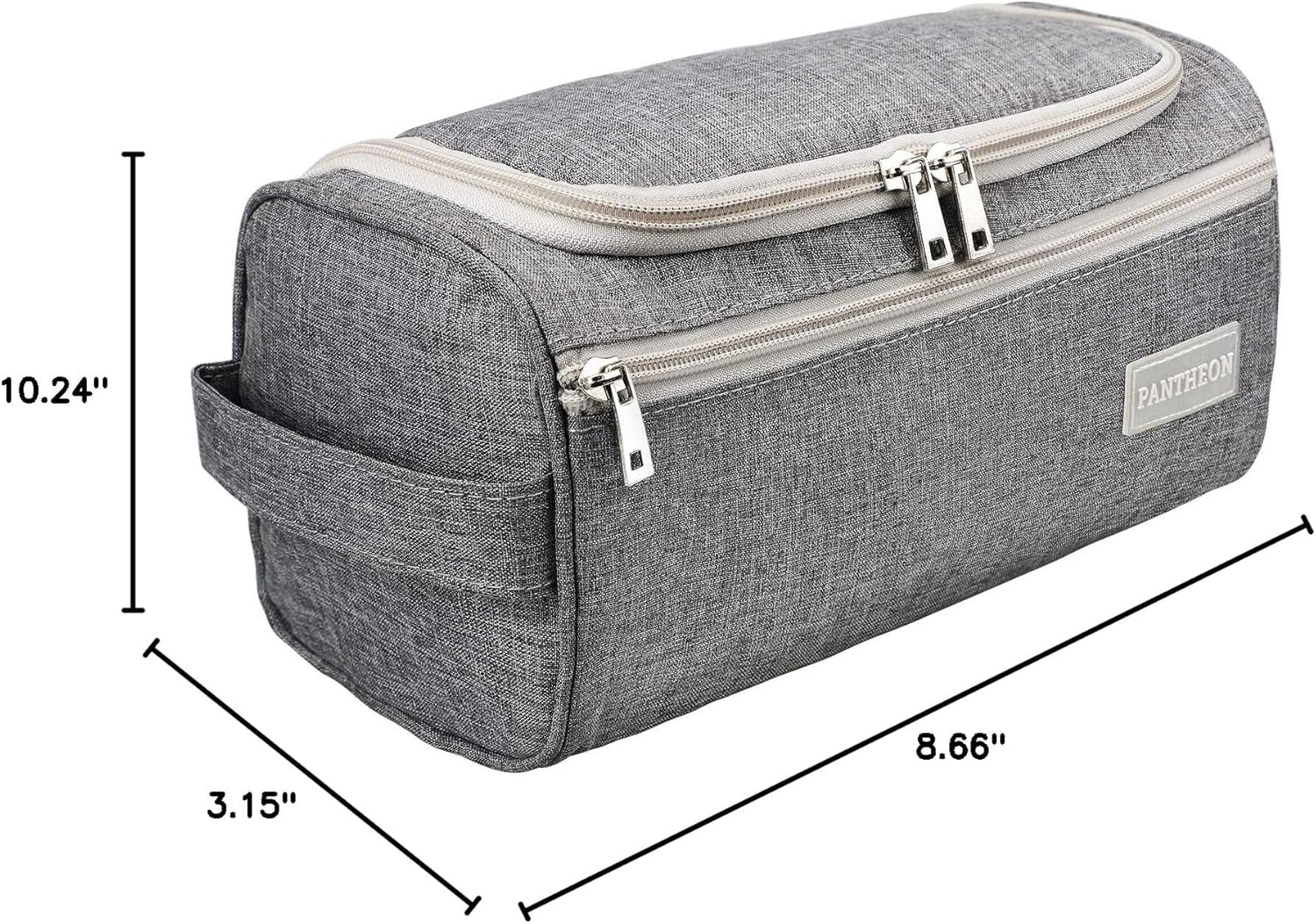 Hanging Travel Toiletry Bag for Men, Dopp Kit - Gray