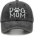 Women'S Embroidered Dog Mom Hat Adjustable Denim Baseball Cap