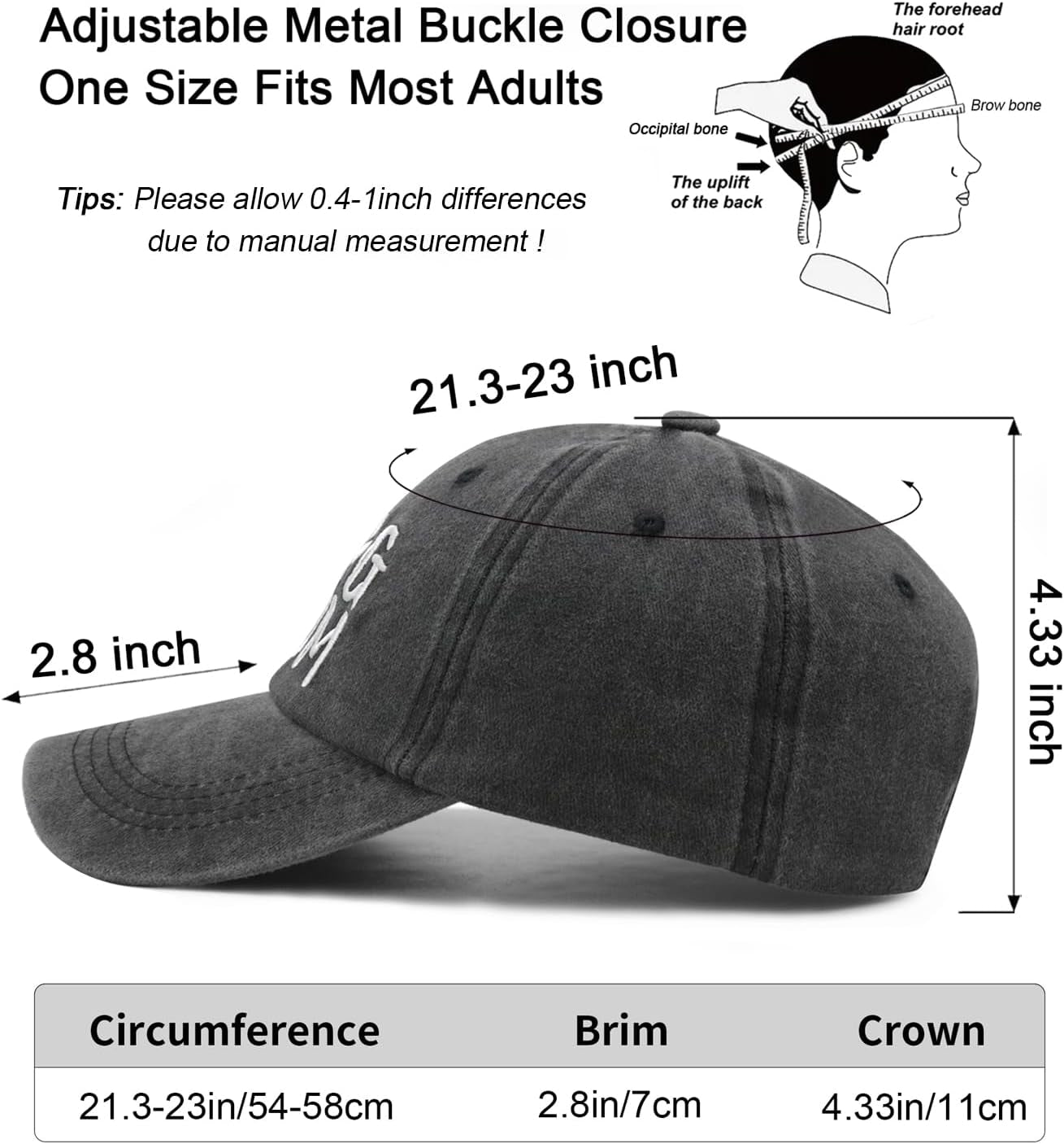 Women'S Embroidered Dog Mom Hat Adjustable Denim Baseball Cap